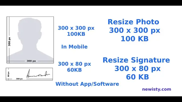'Video thumbnail for How to resize Photo 300x300px, 100KB, Signature 300x80, 60KB'