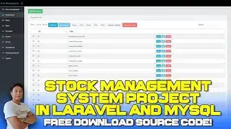 Video thumbnail for Stock Management System Project in Laravel with Source Code (Free Download) 2022