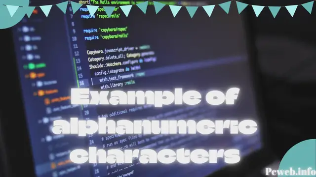 Video thumbnail for Example of alphanumeric characters
