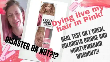 'Video thumbnail for L'OREAL COLORISTA OMBRE AND PINK LIVE TEST | I DYED MY HAIR PINK'