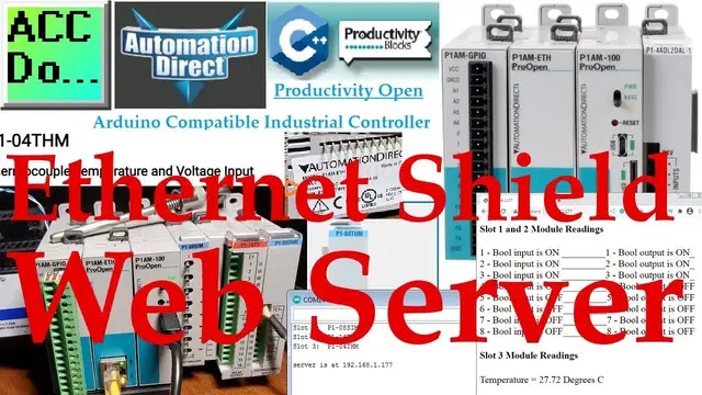 Video thumbnail for Productivity Open P1AM Arduino Ethernet Shield Web Server
