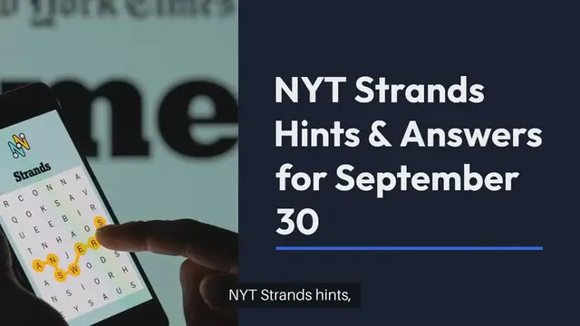Video thumbnail for NYT Strands hints, answers for September 30