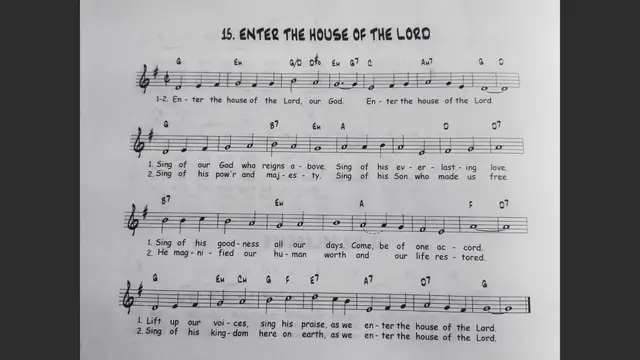 Video thumbnail for Enter The House Of The Lord - Catholic Mass Song Sheet Music
