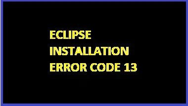 'Video thumbnail for Installation Error - Eclipse Error Code 13'