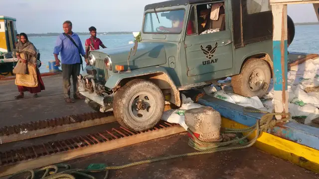 'Video thumbnail for 4DR5 Jeep on a small boat'