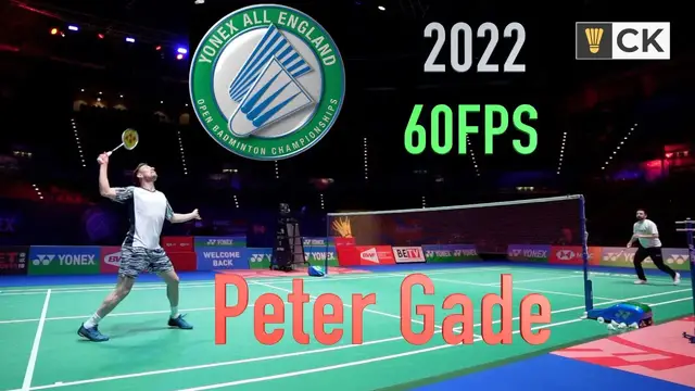 'Video thumbnail for Peter Gade Yonex All England 2022 Finals Half Court Singles #shorts'