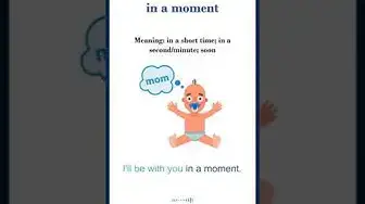 Video thumbnail for In a moment meaning | in a moment sentences | Common English Idioms #shorts