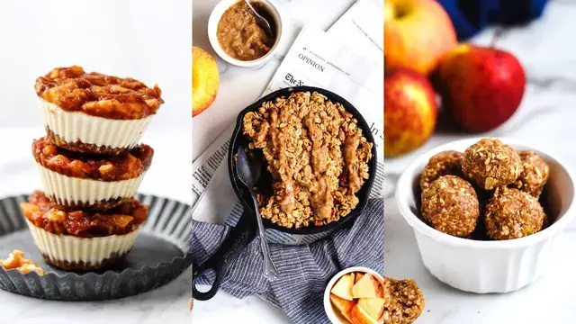 Video thumbnail for 蘋果秋季甜點點心食譜 (全植物, 純素) Vegan Apple Dessert Recipes for Fall
