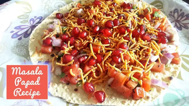 'Video thumbnail for Masala Papad Recipe | मसाला पापड़ | How to make masala papad at home'