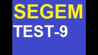 Video thumbnail for Segem Test 9 Segem Çıkmış Sorular
