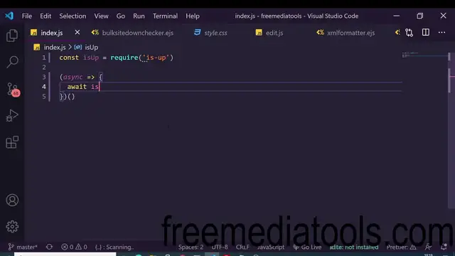 Video thumbnail for Node.js Express Bulk Website URL Up-Down Status Checker Using is-Up Library Full Project