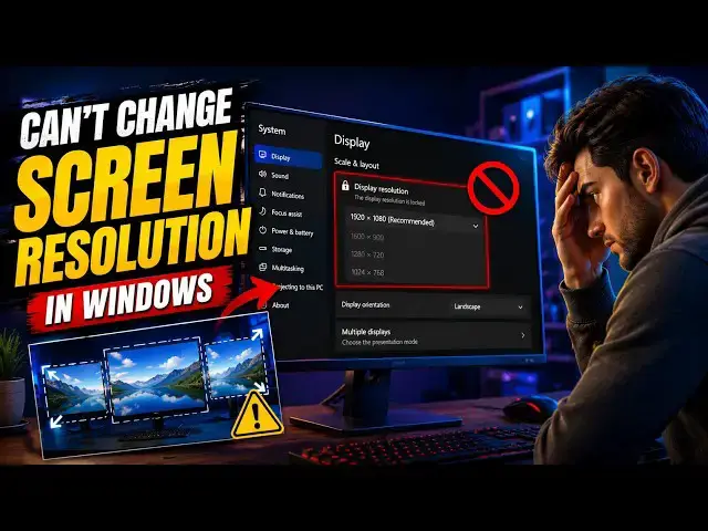 Video thumbnail for Can’t change Screen Resolution in Windows 11