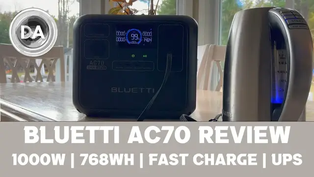 Video thumbnail for Bluetti AC70 Power Station Review   1000W, 768Wh, UPS, Fast Charge and More