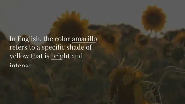 Video thumbnail for What is Amarillo in Spanish color?