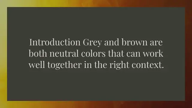Video thumbnail for Does GREY and Brown match?