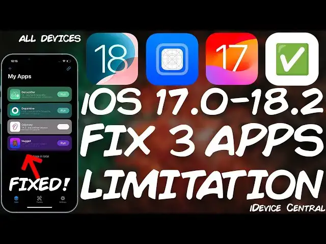 Video thumbnail for MUST-HAVE: iOS 17 - 18.2 FIX 3 Apps Limit & 10 Apps Limit! - All Devices!