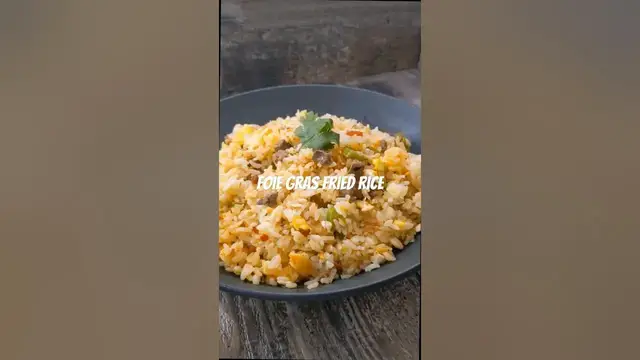 Video thumbnail for Easy Foie Gras Fusion Fried Rice #easyrecipe #foiegras #friedrice