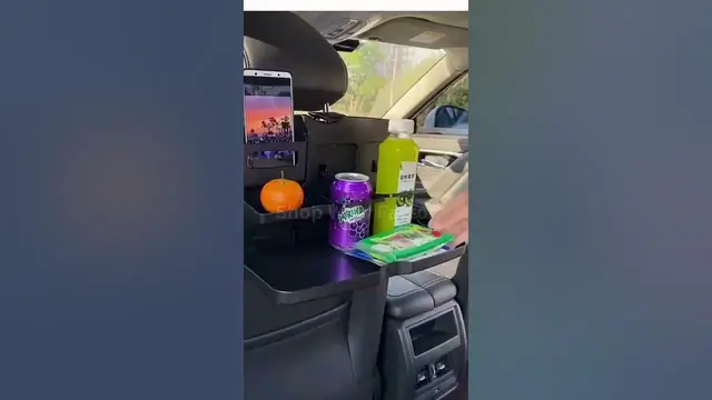 Video thumbnail for 🍽️🚗 Car Folding Food Cup Tray Holder Backseat 🚗🍽️