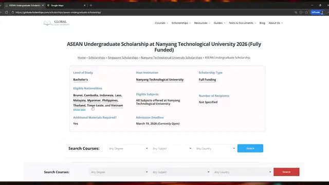 Video thumbnail for ASEAN Undergraduate Scholarship at Nanyang Technological University (2025) | Study in Singapore