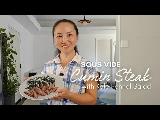 Video thumbnail for Sous Vide Cumin Steak with Kale Fennel Salad