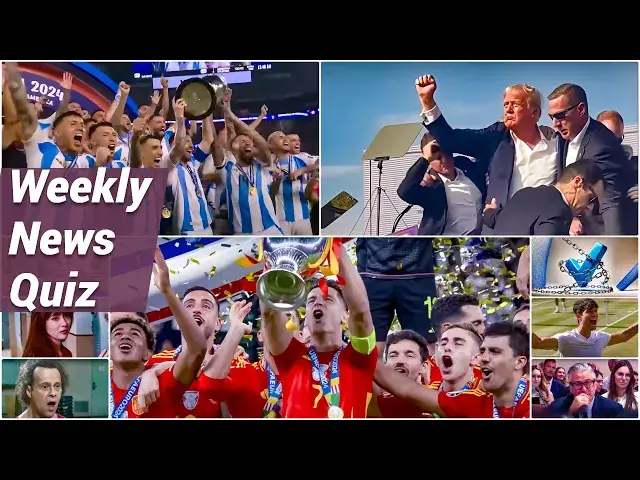 'Video thumbnail for Weekly News Quiz: Trump Rally Drama, UEFA Champions, & Stranger Things Revealed! 🏆📰🎬'