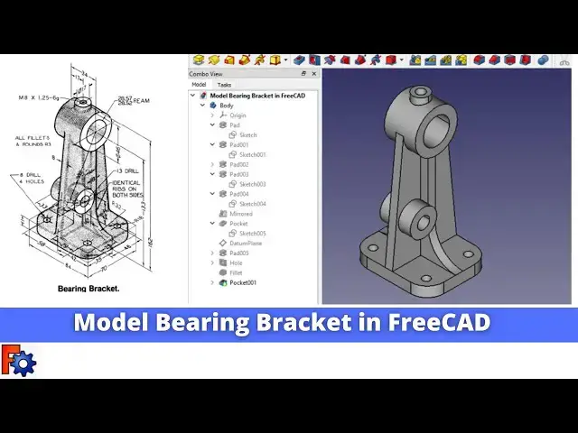 'Video thumbnail for Model Bearing Bracket in FreeCAD | FreeCAD Tutorial | FreeCAD Part Design | Mechnexus |'