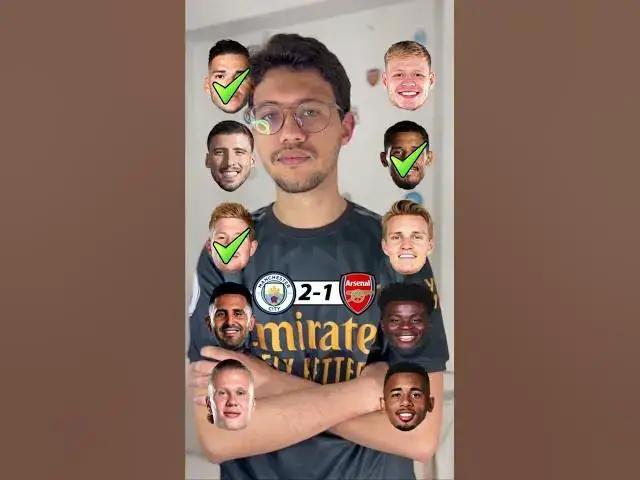 'Video thumbnail for Manchester City vs Arsenal #premierleague #football #manchestercity #arsenal #challenge #england'