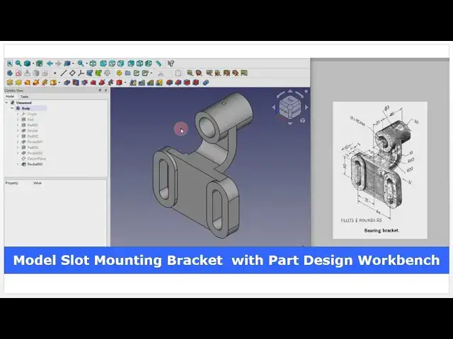 'Video thumbnail for Model Slot Mounted Bearing Bracket in FreeCAD | FreeCAD Tutorial | 3D Modeling | Mechnexus |'