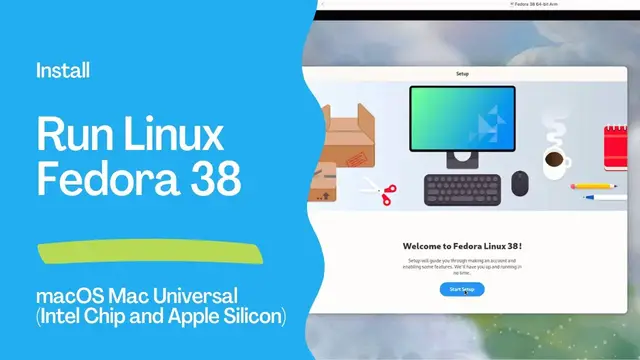 Video thumbnail for How to Run Linux (Fedora Workstation 38) on an Apple Mac using VMware Fusion