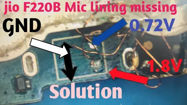 Video thumbnail for Jio f220b mic solution || line missing solution