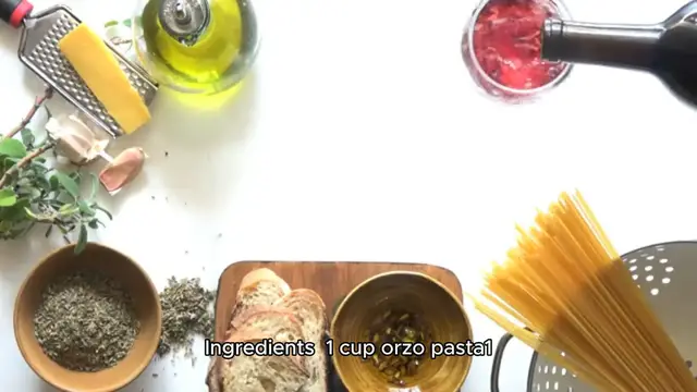 Video thumbnail for orzo pasta recipe