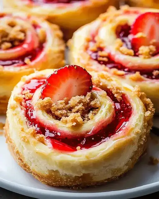 Video thumbnail for Strawberry Cream Cheese Crumble Rolls – Easy Dessert Recipe