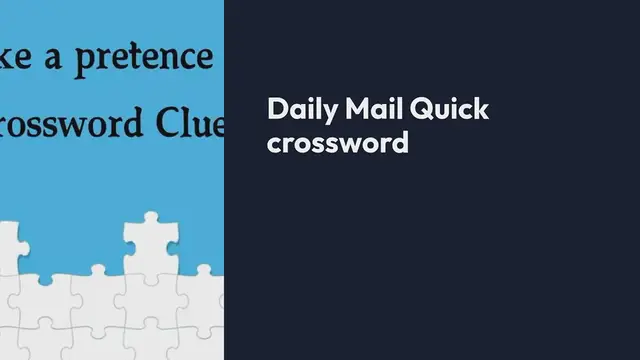 Video thumbnail for Make a pretence of Irish Daily Mail Quick Crossword Clue Puzzle Answer from September 29, 2024