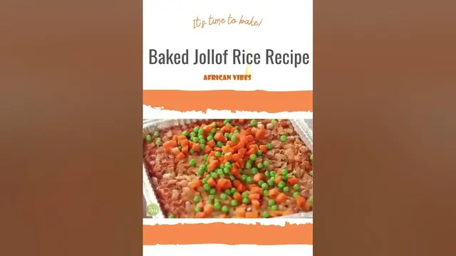 Video thumbnail for African Baked Jollof Rice Recipe #shorts African Vibes