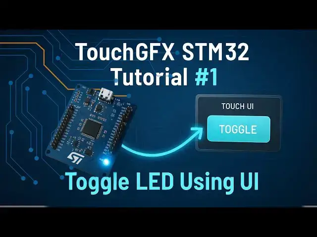 Video thumbnail for TouchGFX with STM32 #1: Getting Started with TouchGFX | Toggle LED Using Button UI