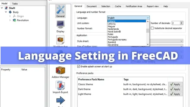 'Video thumbnail for Language Setting in FreeCAD | FreeCAD | FreeCAD Language |'