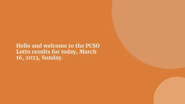 Video thumbnail for March 16, 2023 Lotto Result – 6/49, 6/42, 6D, 3D, EZ2