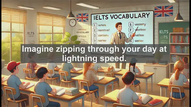 Video thumbnail for 2500 Must Know IELTS 6.5 Vocabulary - ZIP: A Powerful Word for Speed and Energy in English