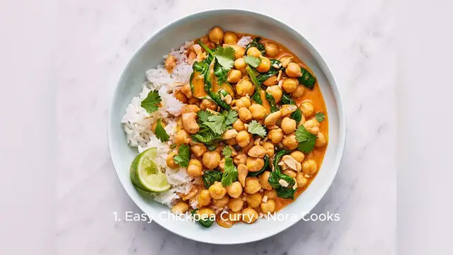 Video thumbnail for chickpea curry recipe