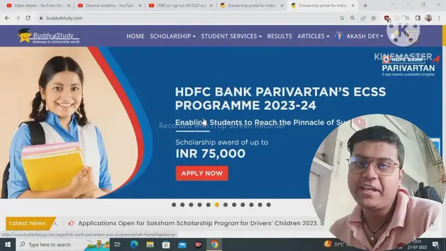 Video thumbnail for HDFC Scholarship Apply 2023-24 Apply