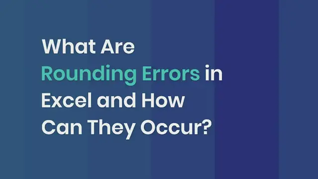 Video thumbnail for Eliminating Rounding Errors in Excel A Step-by-Step Guide