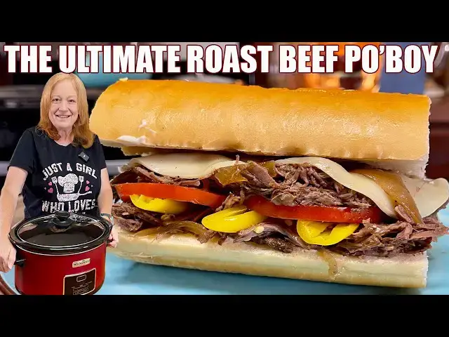 Video thumbnail for The Ultimate Messy Roast Beef Po Boy COOK A ROAST THIS WAY