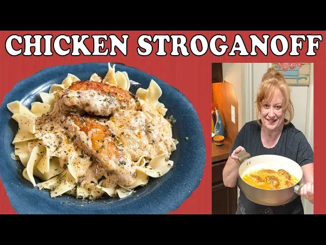 Video thumbnail for CHICKEN STROGANOFF RECIPE |  Easy Chicken Dinner Recipe |  Cook With Me Stroganoff