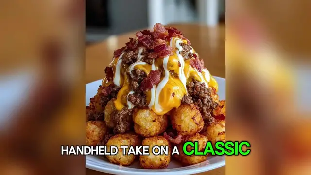 Video thumbnail for Bacon Cheeseburger Stuffed Tater Tot Cones