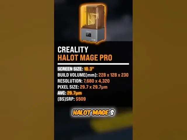 Video thumbnail for Creality Halot Mage Pro / S 30-Second-Review