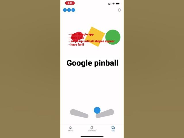 Video thumbnail for How to find and play Google Pinball #shorts