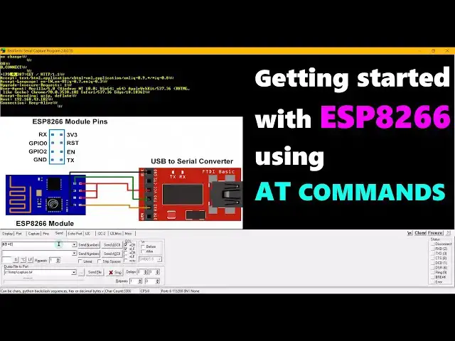 Video thumbnail for Getting started with ESP8266 using AT COMMANDS