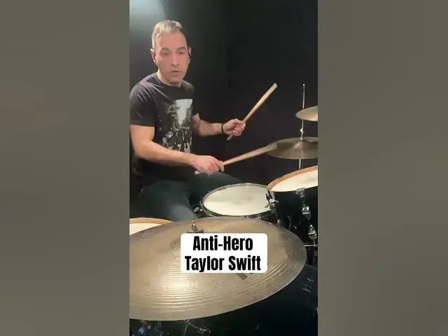 'Video thumbnail for “Anti-Hero” by Taylor Swift | Drum Cover | Drum Lessons | Pop Songs On Drums'