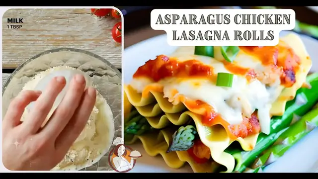Video thumbnail for Asparagus Chicken Lasagna Rolls