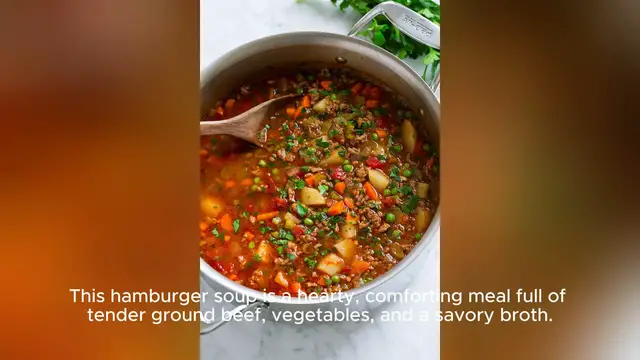 'Video thumbnail for hamburger soup recipe'